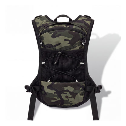 Espalda del chaleco Loadout en camuflaje con compartimento de malla