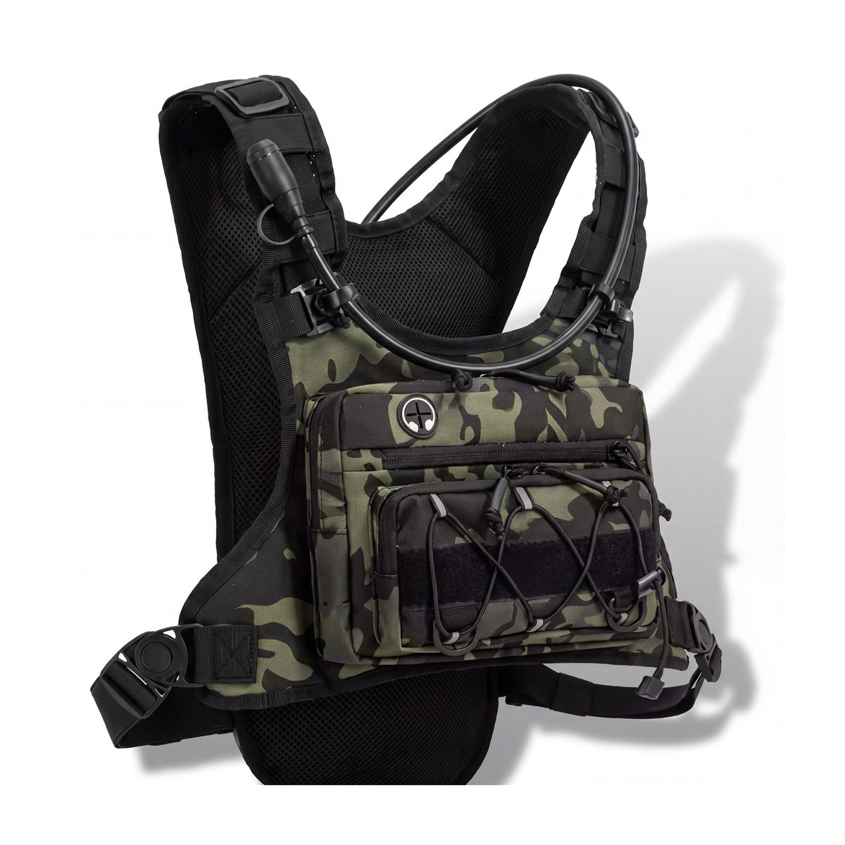 Chaleco de hidratación Loadout en camuflaje con tubo de bebida