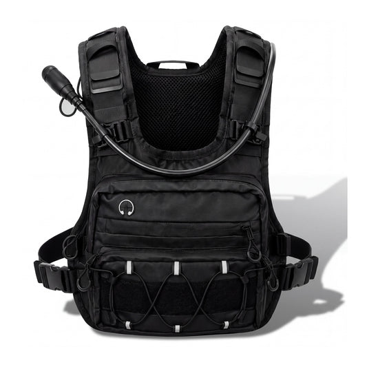 Chaleco de hidratación Loadout negro con tubo de bebida